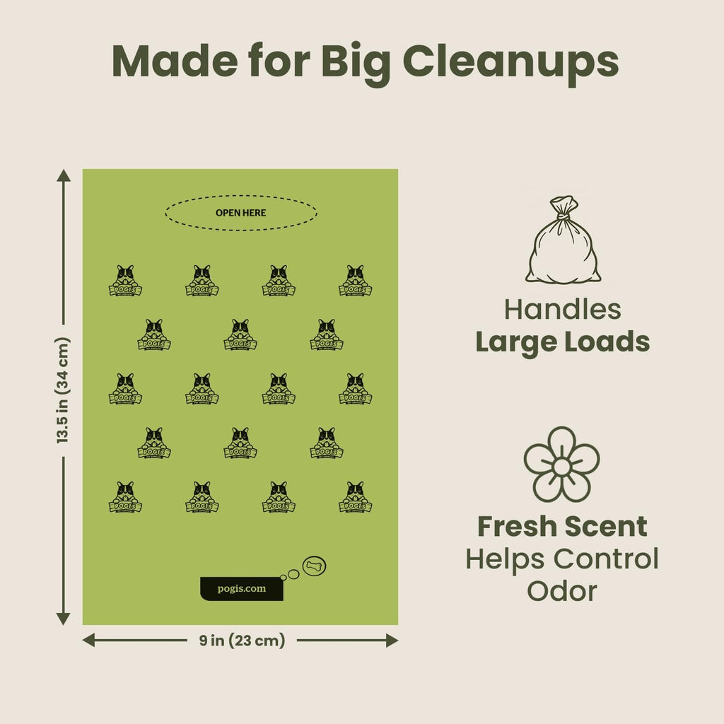 Leak-Proof Extra Thick Dog Poop Bags - Fresh Scent + Pack of 150