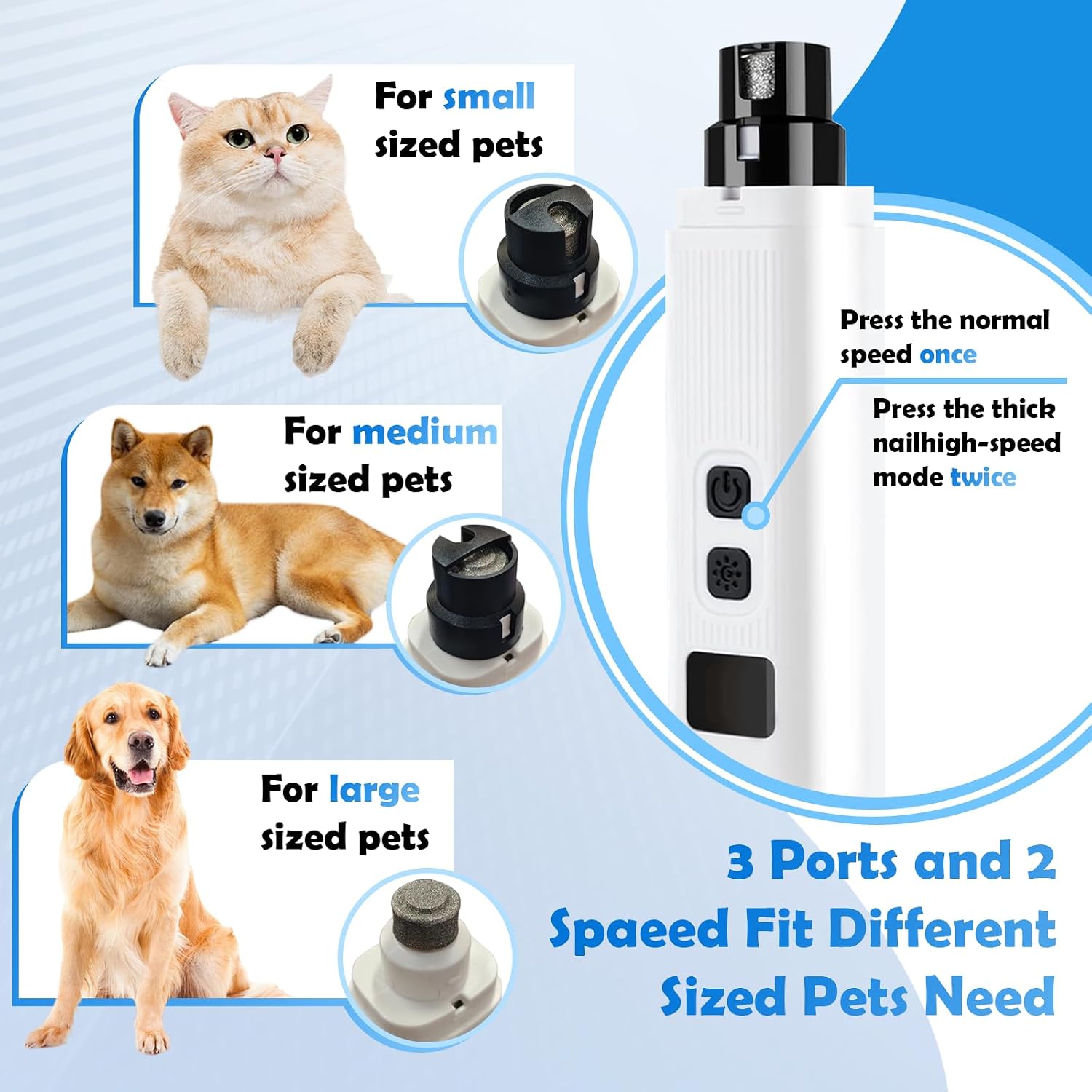 LED Electric Pet Nail Grinder