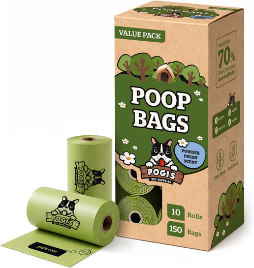 Leak-Proof Extra Thick Dog Poop Bags - Fresh Scent + Pack of 150