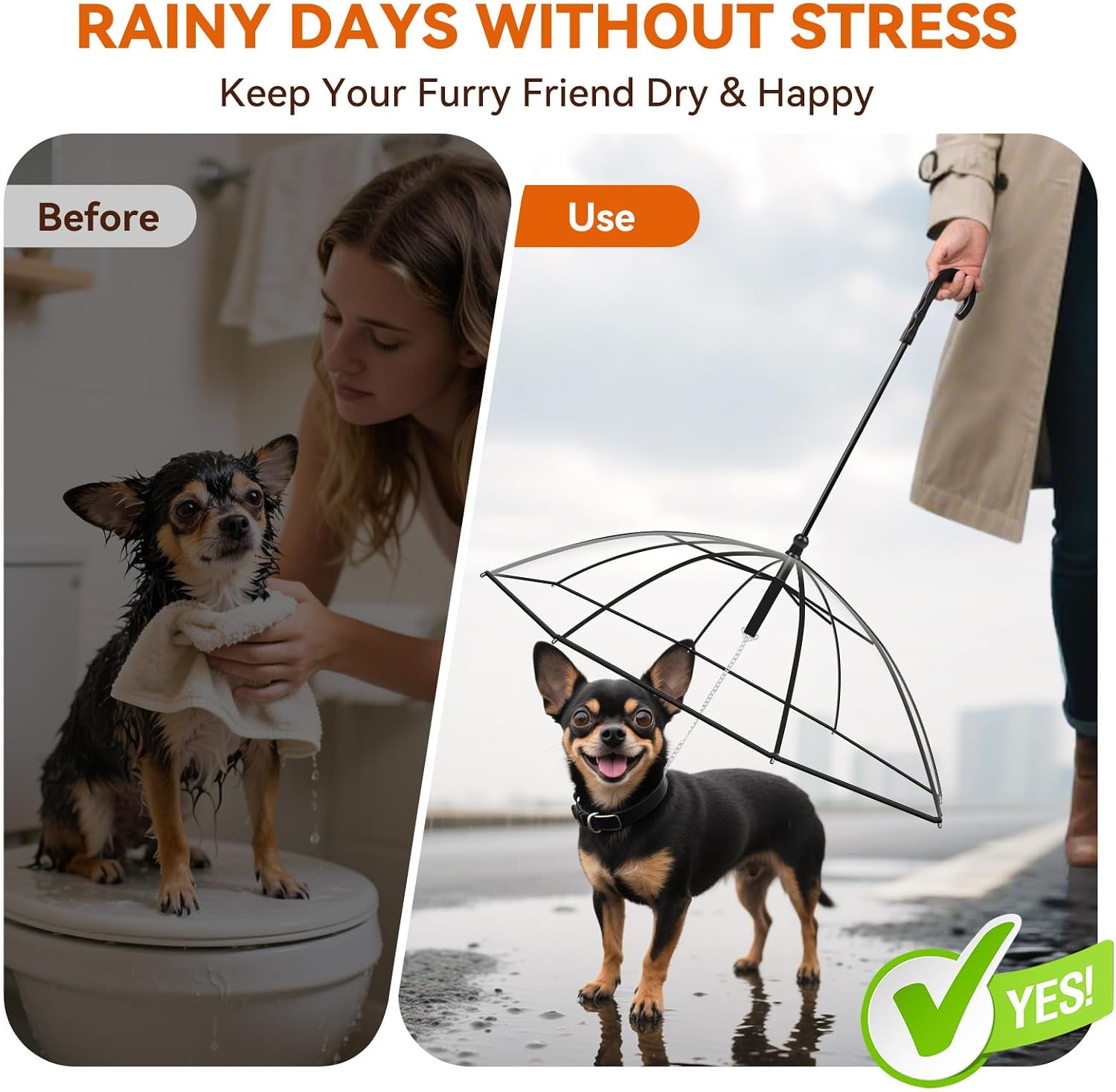 RainGuard — Clip-On Dog Umbrella