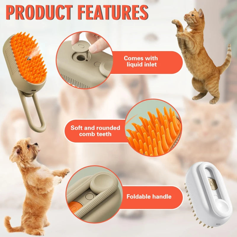 HydroGroom -  Steam Pet Brush