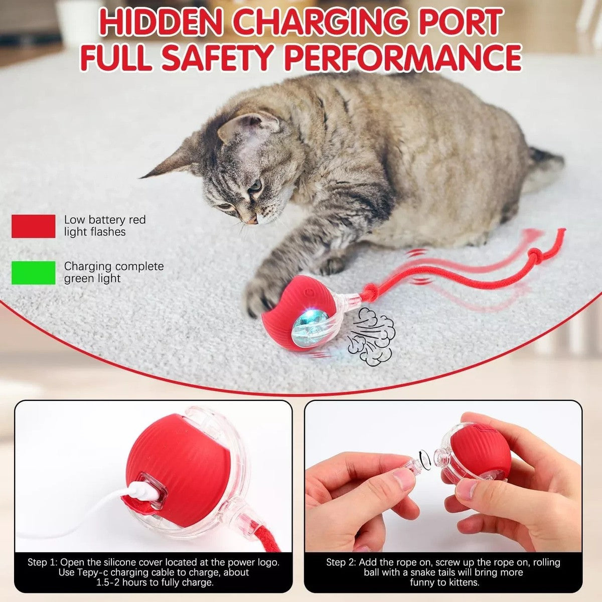 PlayRoll — Auto-Rolling Cat Ball